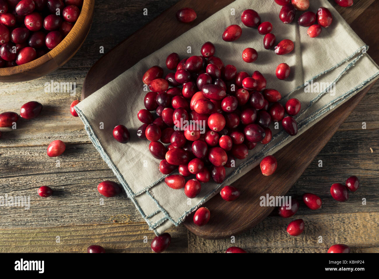 Raw Red Organic Cranberries Ready to Cook With Stock Photo Alamy