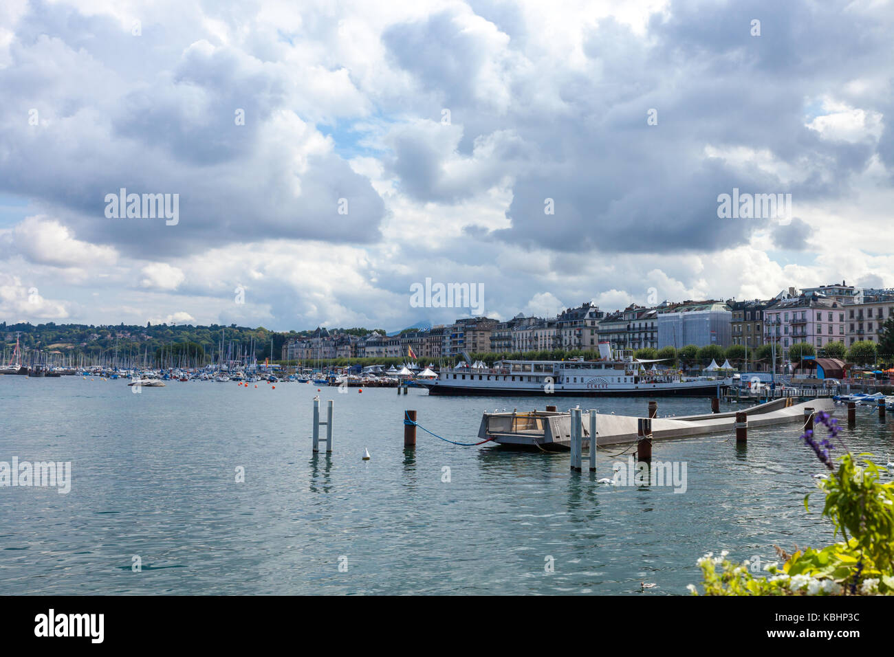 Lake in Geneva Stock Photo