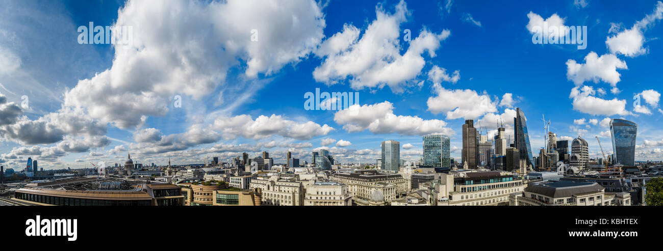 Panoramic cityscape, from Westminster in the west of London to the ...