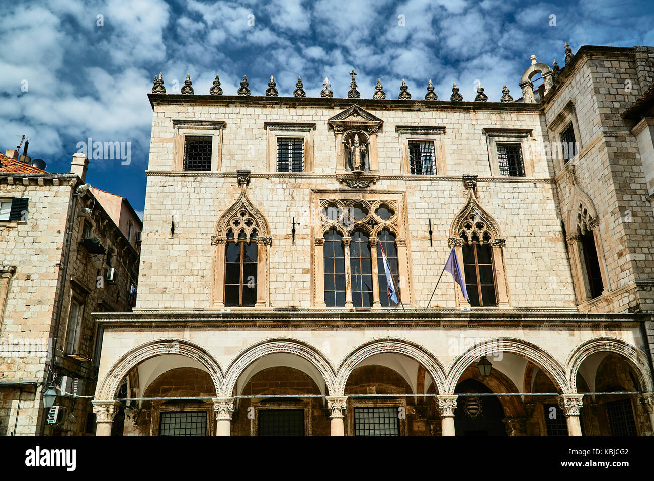 Facade of the rectors palace in the city of Dubrovnik, Croatia Stock ...