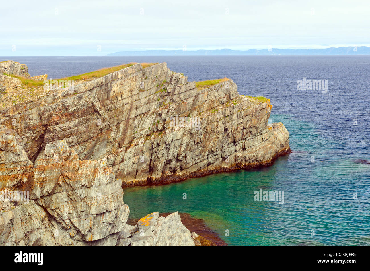 Cliffs near Juggler's Cove in Newfoundland, Canada Stock Photo