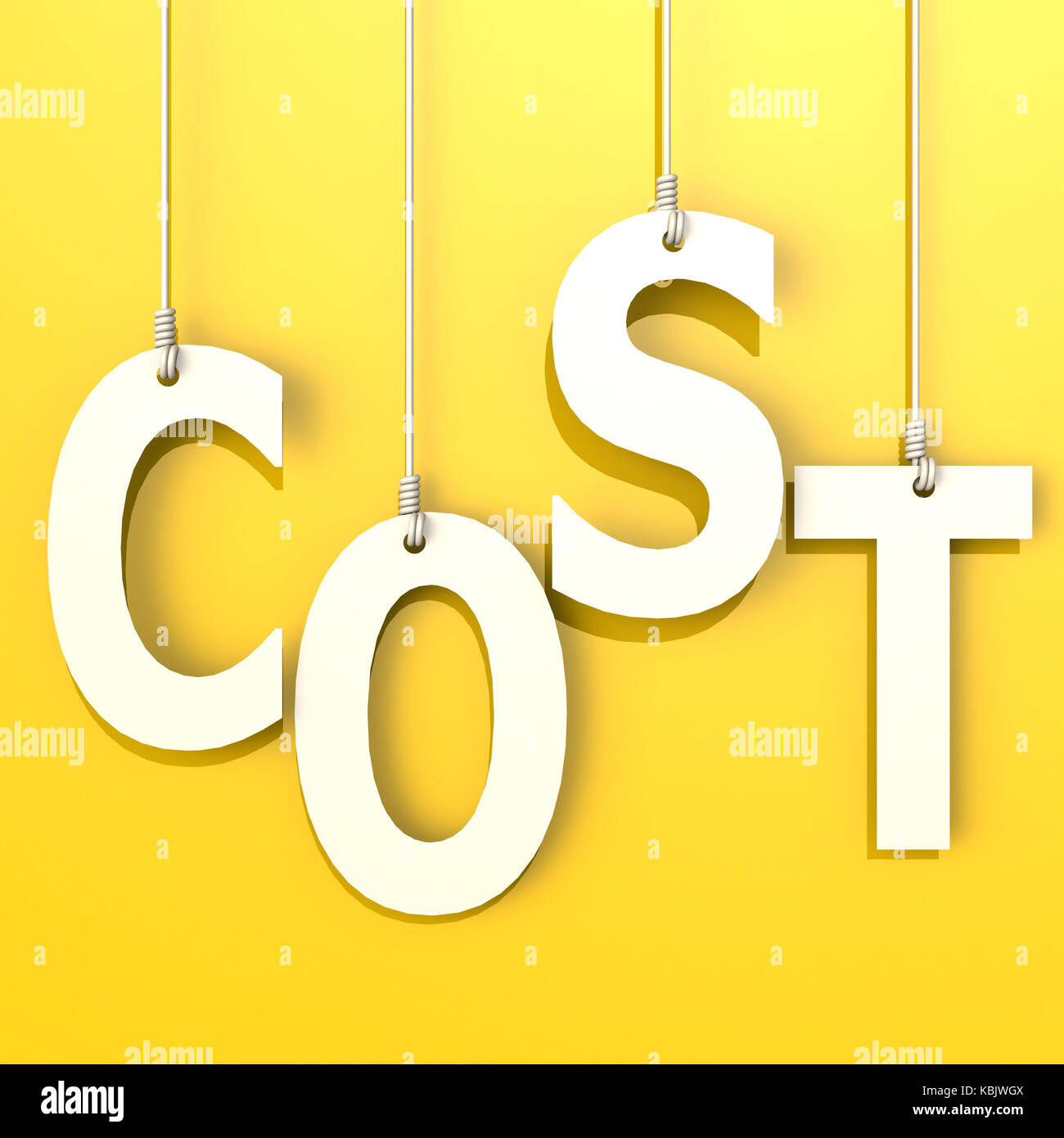Cost word in orange background Stock Photo Alamy