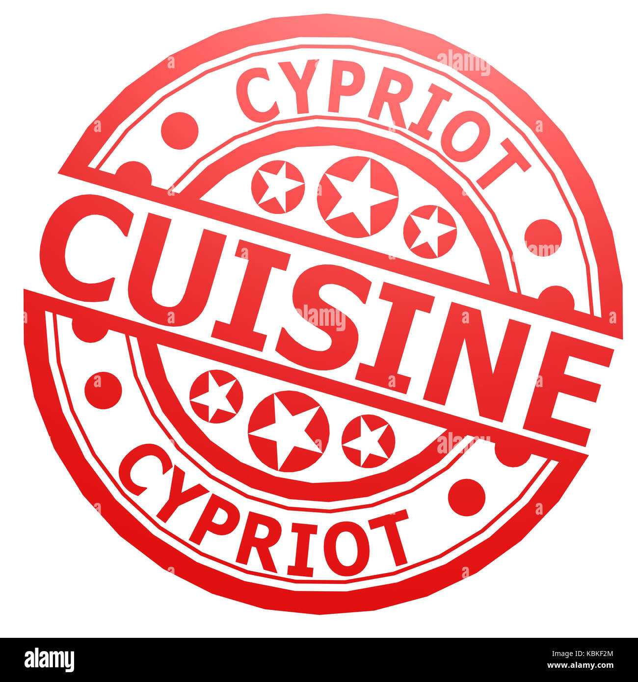 Cypriot cuisine stamp Stock Photo