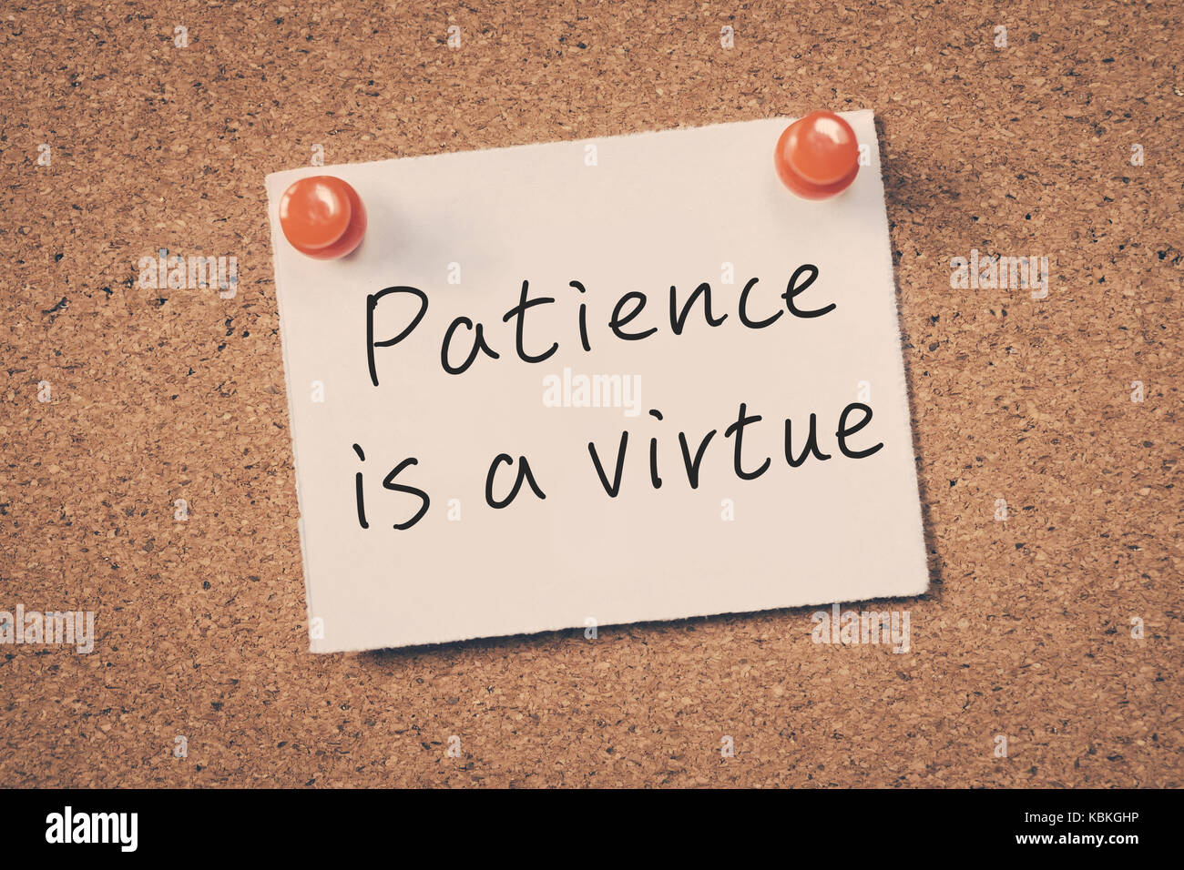 patience is a virtue Stock Photo