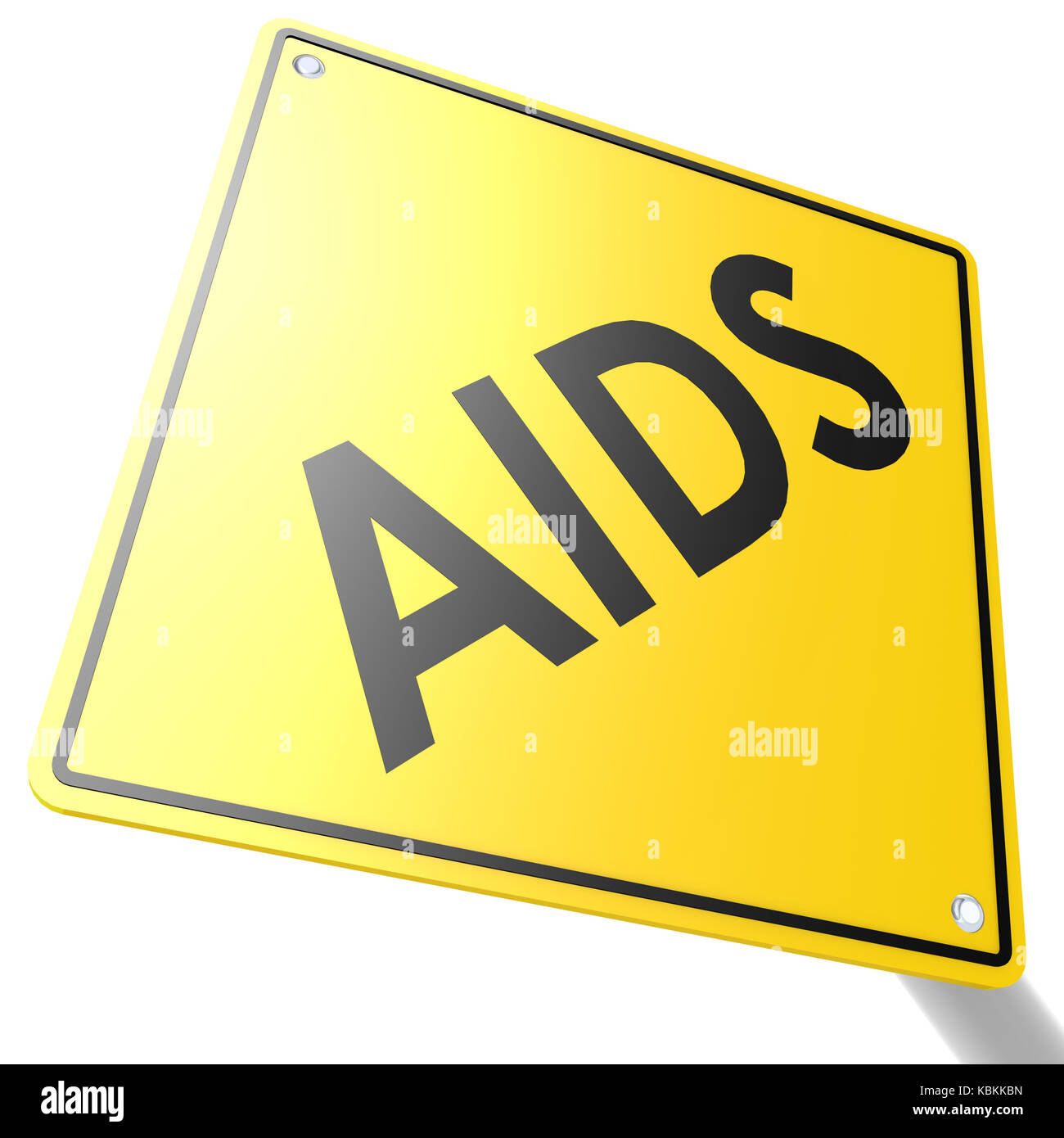 Road sign with AIDS image with hi-res rendered artwork that could be ...