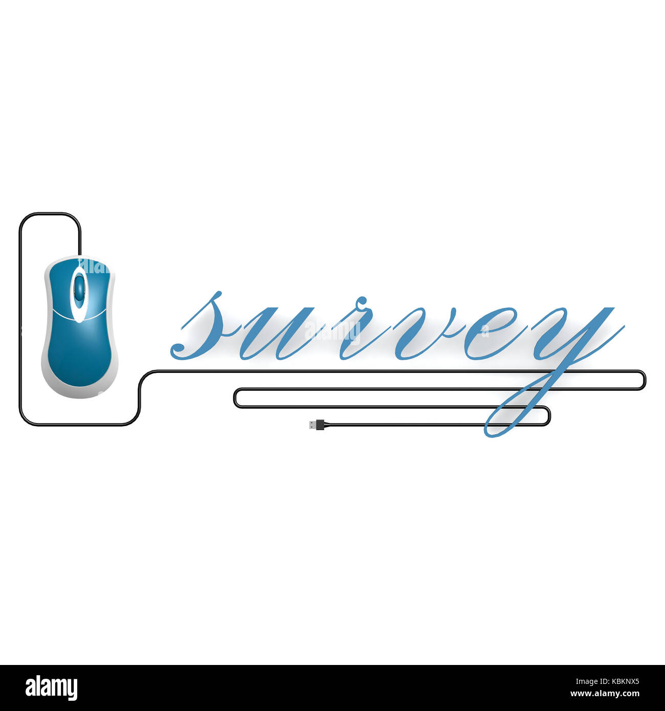 survey word with computer mouse image with hi res rendered artwork survey word
