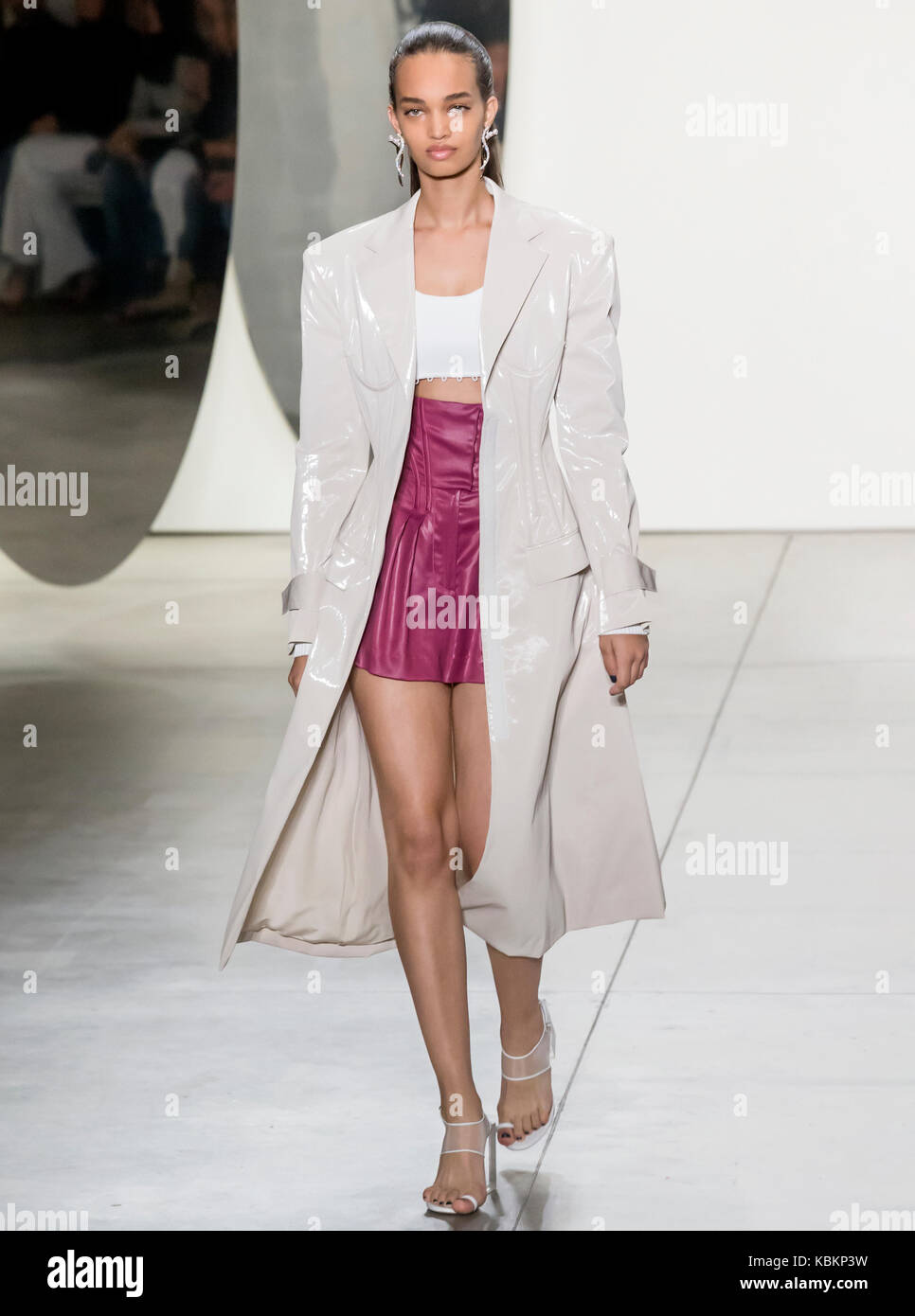 NEW YORK, NY - September 10, 2017: Ellen Rosa walks the runway at the Prabal Gurung  Spring Summer 2018 fashion show during New York Fashion Week Stock Photo