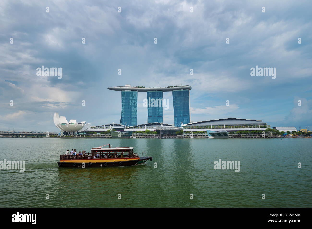 view of marina bay, urban landscape of Singapore Stock Photo