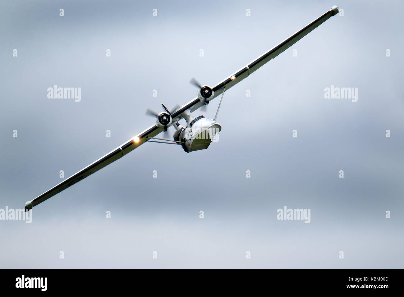 Consolidated PBY Catalina flying boat amphibian. Stock Photo
