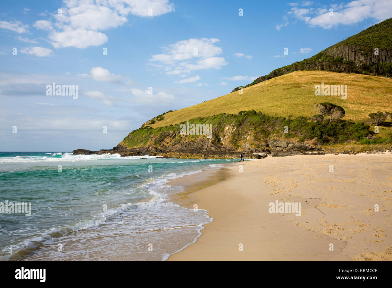 looking south along Blueys beach at Pacific Palms on the mid north