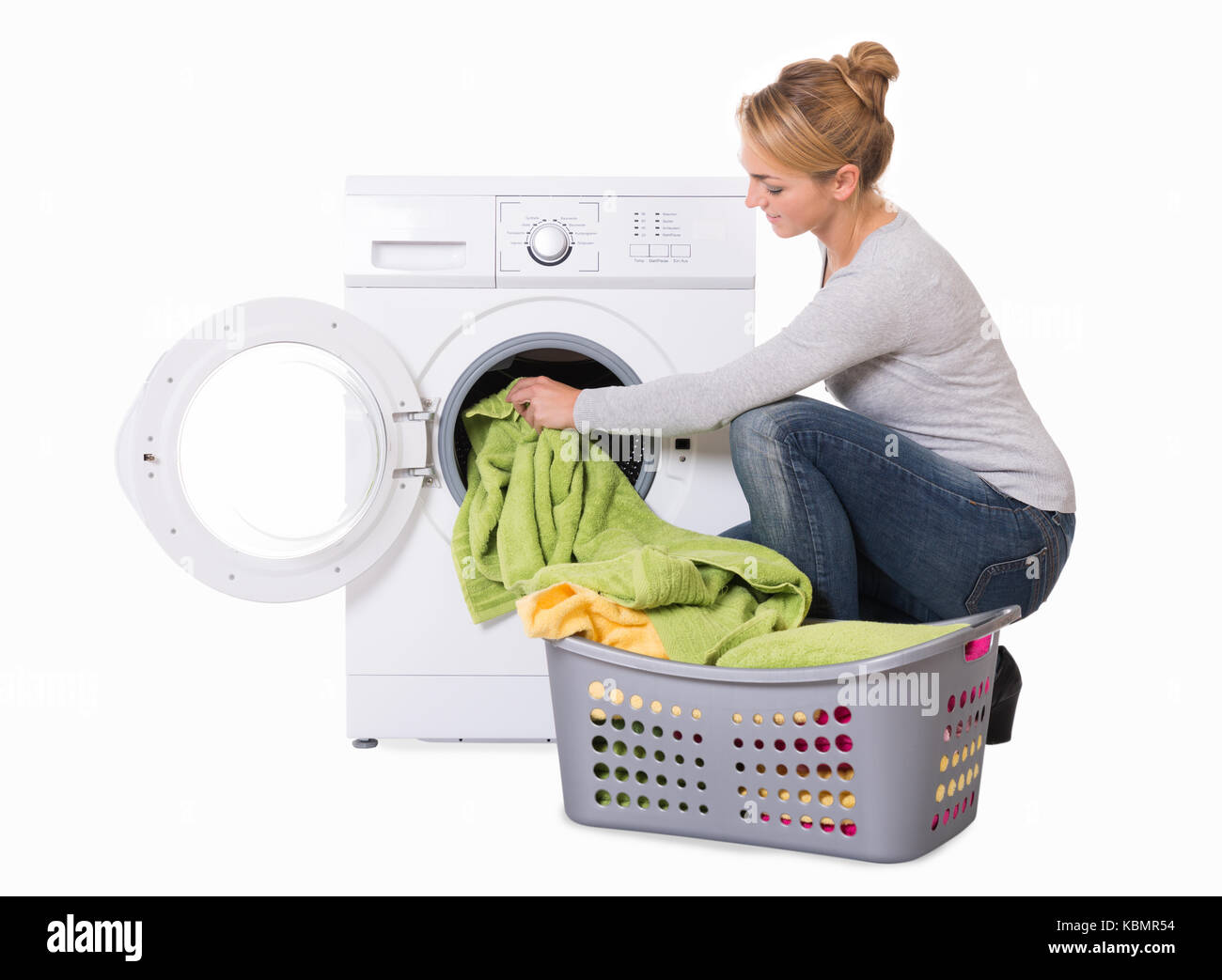 Loading washing machine hi-res stock photography and images - Alamy