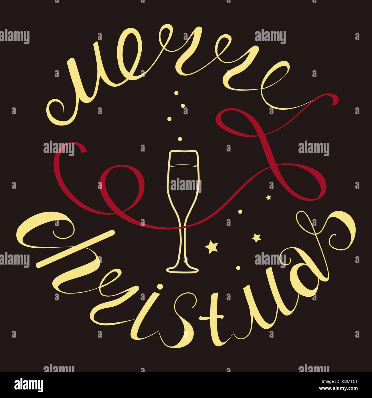 Merry Christmas gold glittering lettering design Stock Vector Image ...