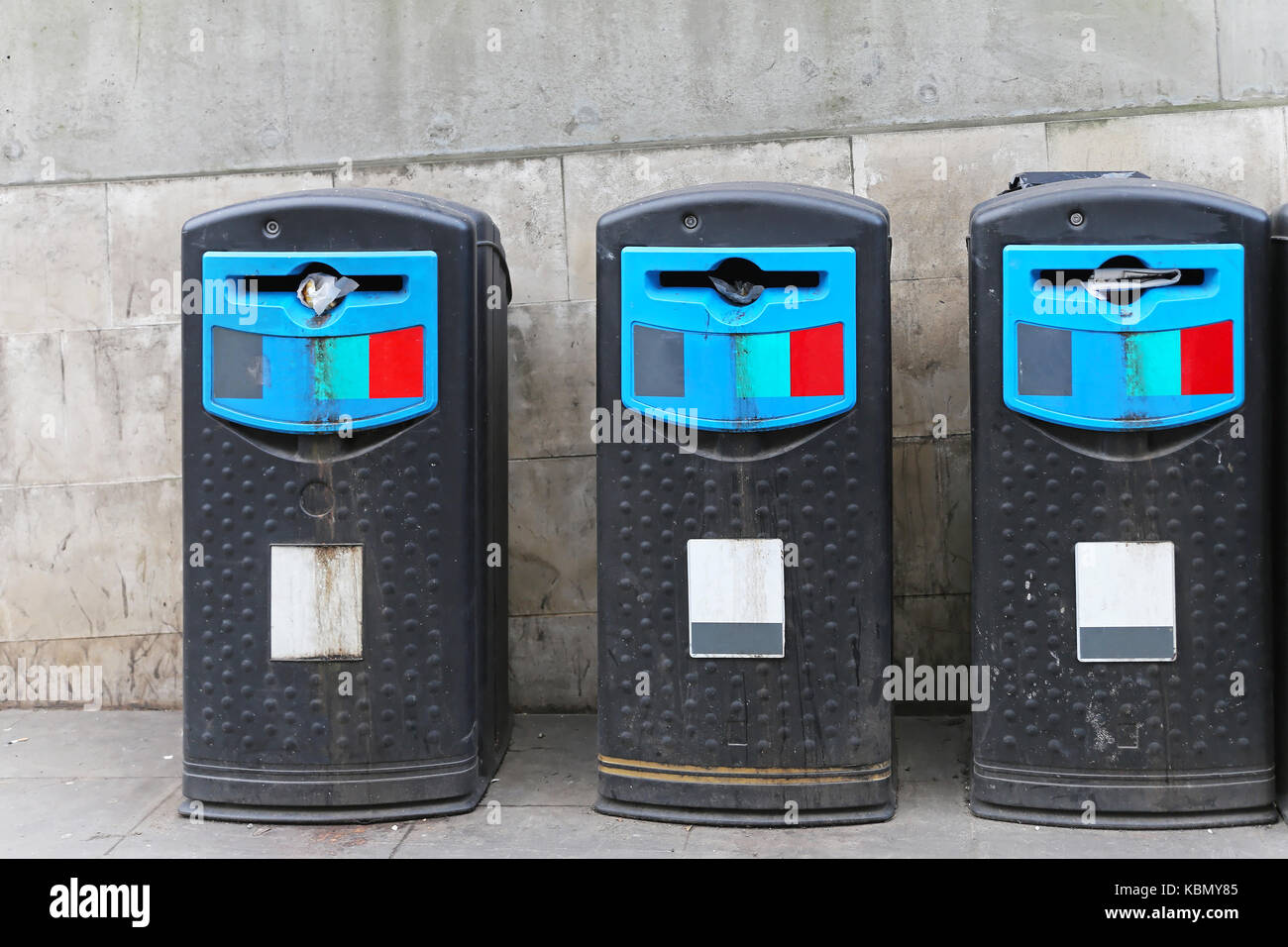Big recycle bins for sorting garbage Stock Photo Alamy
