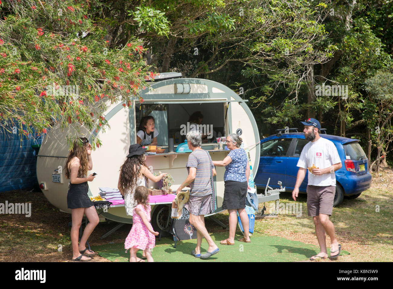 Single Fin coffee shop café at Seal Rocks, popular seaside holiday