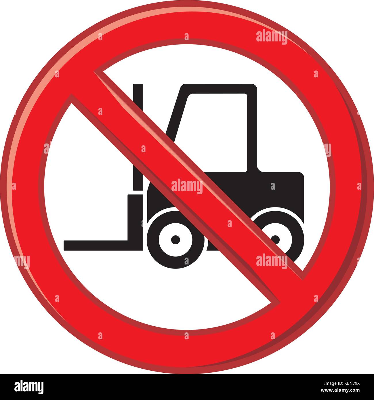 Forbidden use of forklift Stock Vector