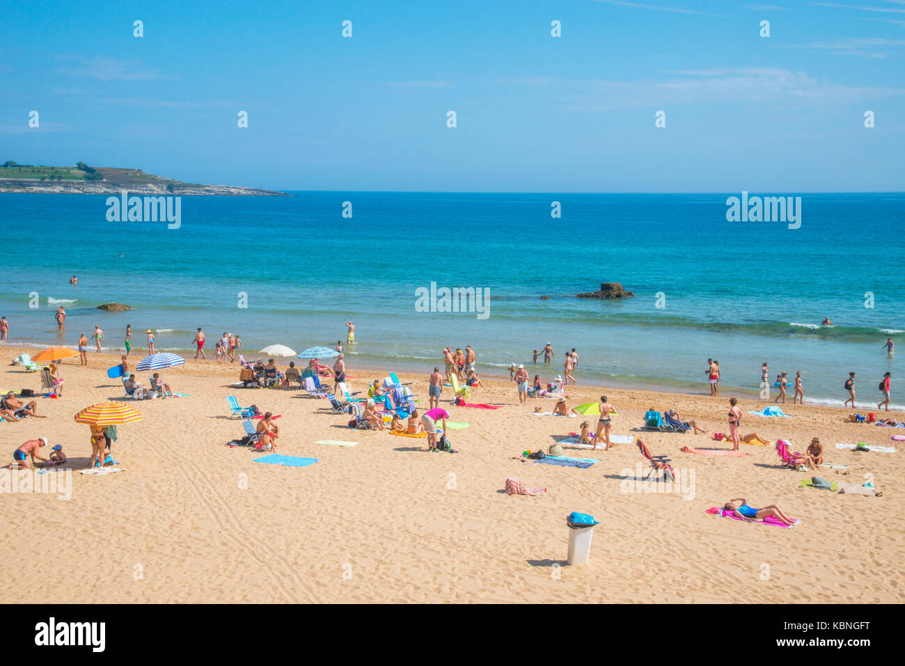 El Sardinero beach. Santander, Spain. Stock Photo
