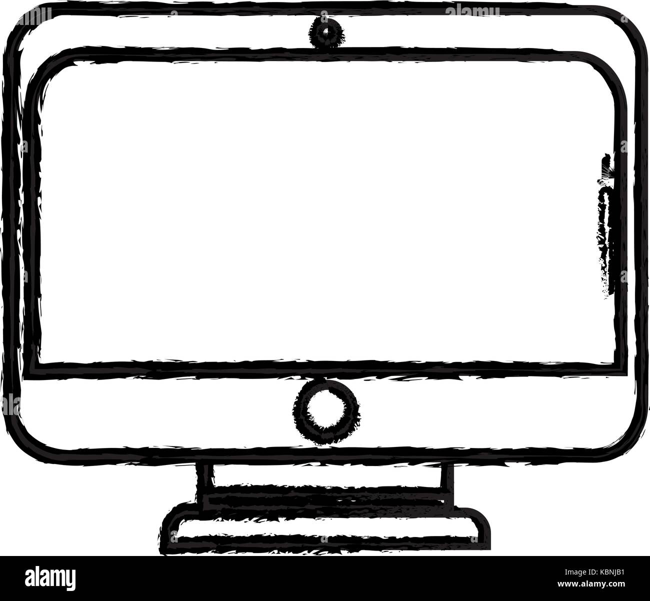 figure monitor screen technology with electronic equipment Stock Vector ...