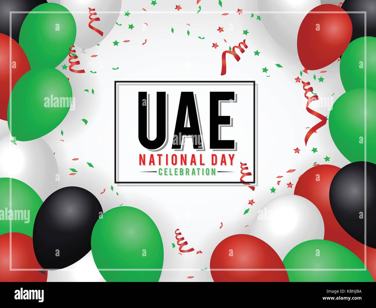 United Arab Emirates national day background design with colorful
