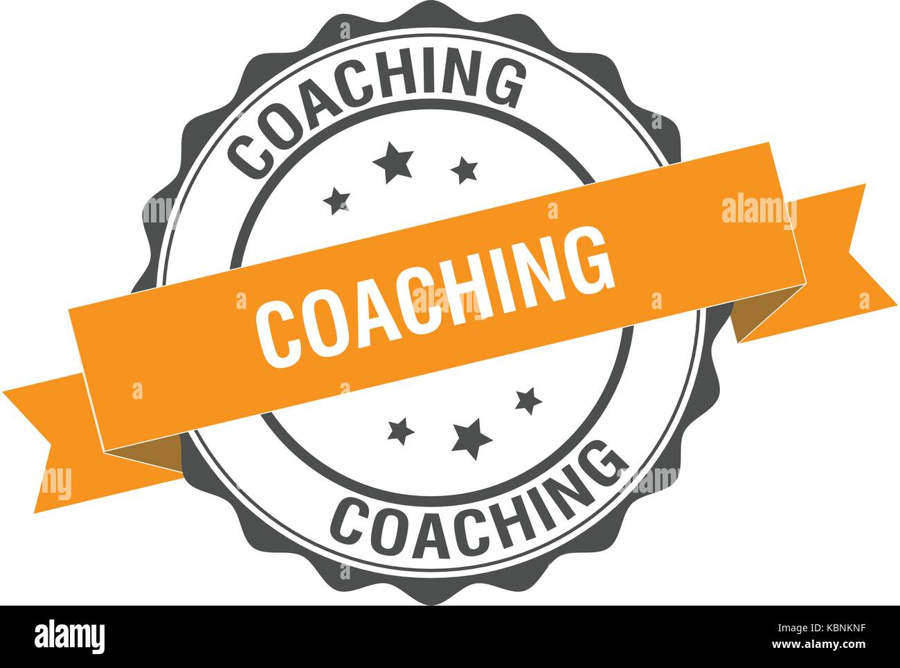 Coaching stamp illustration Stock Vector
