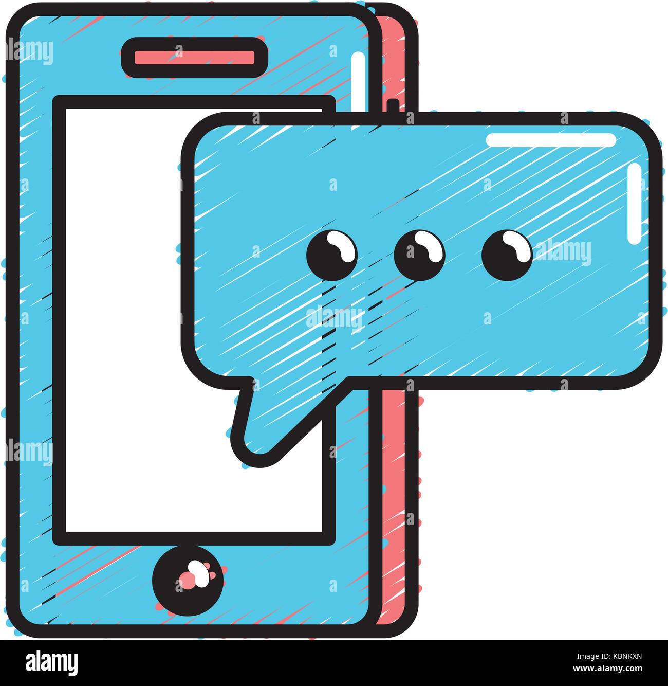 smartphone technology with chat bubble text Stock Vector Image & Art ...