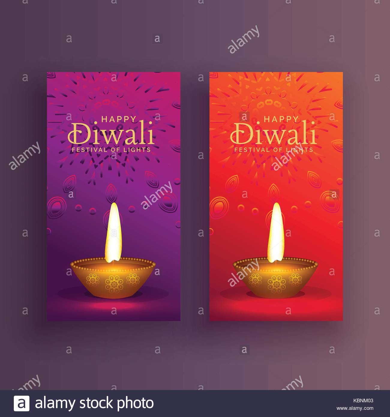 Happy Diwali Card Banner Design Background Stock Vector Art