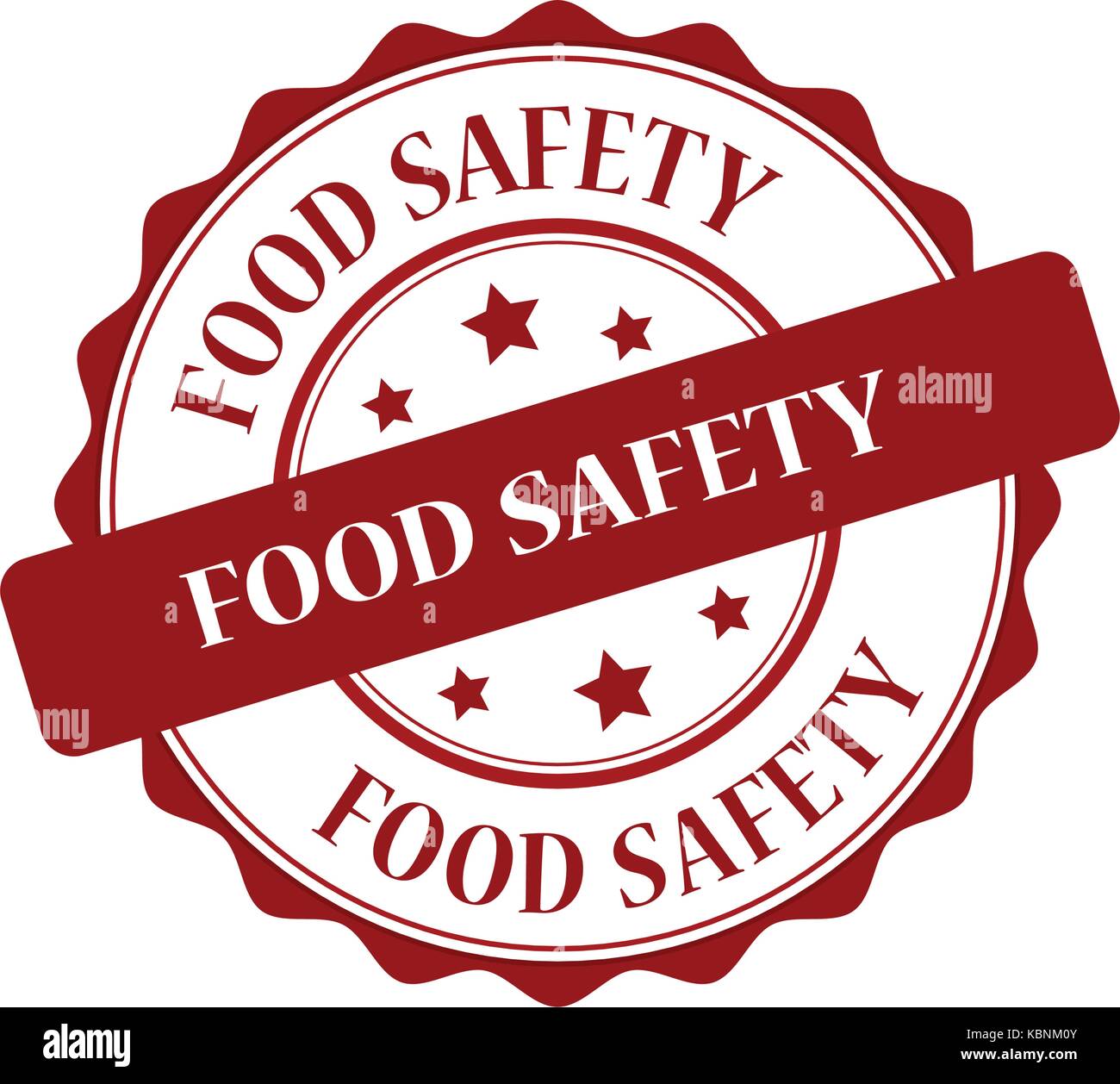 Food safety red stamp illustration Stock Vector