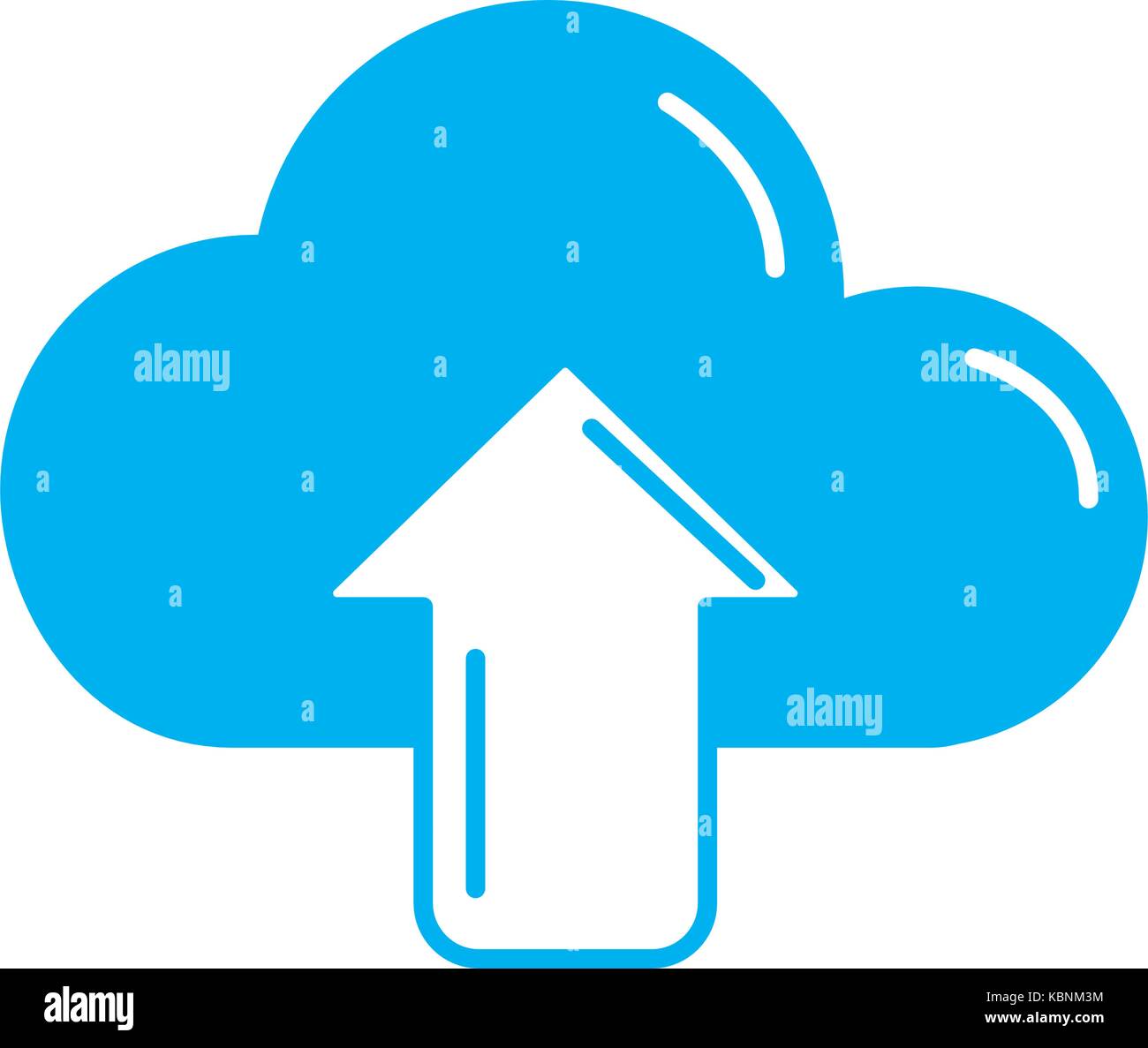 silhouette cloud data digital technology server Stock Vector Image ...