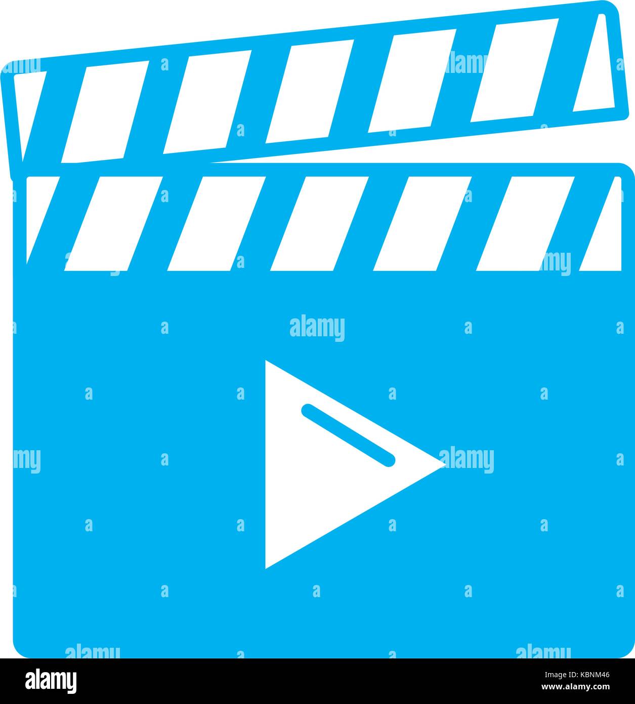 silhouette clapperboard with video movie studio icon Stock Vector Image ...