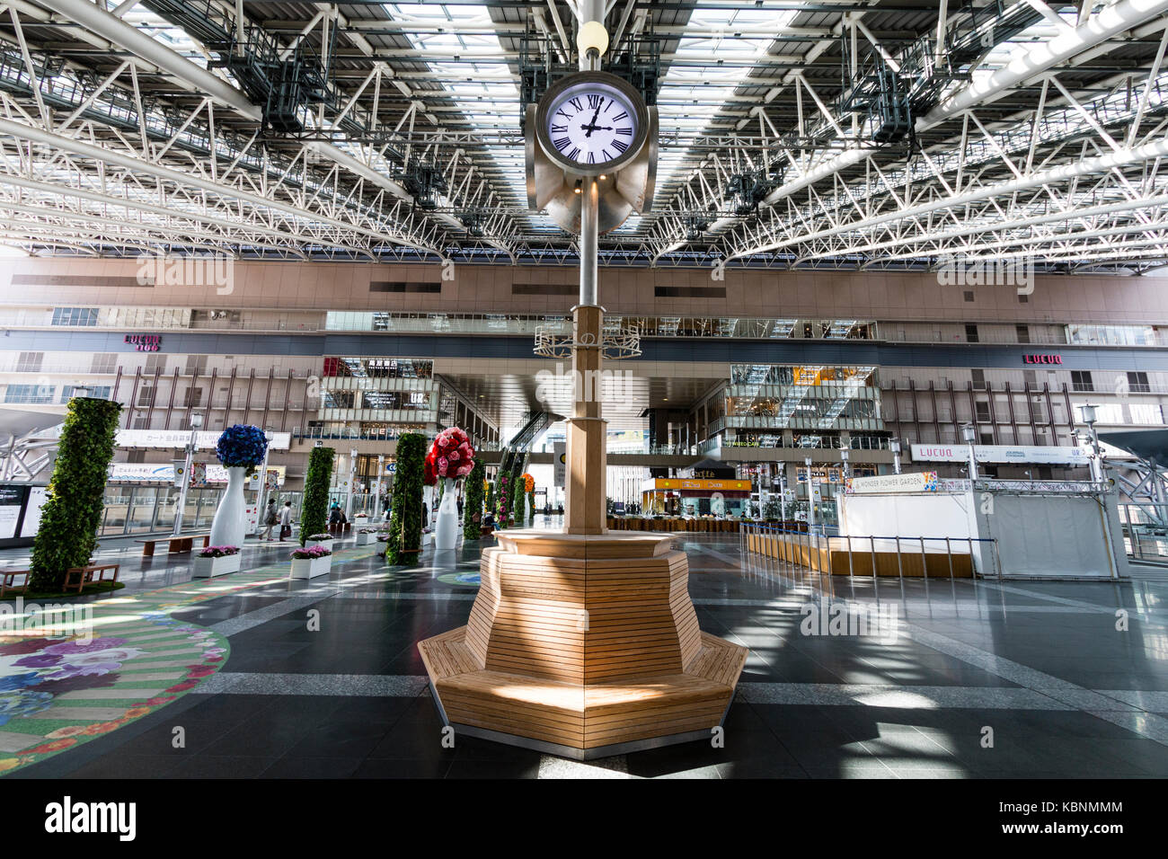 Japan, Osaka, Umeda. Osaka station city, the clock on Toki Japan, Osaka, Umeda. Osaka station city, the clock on Toki
