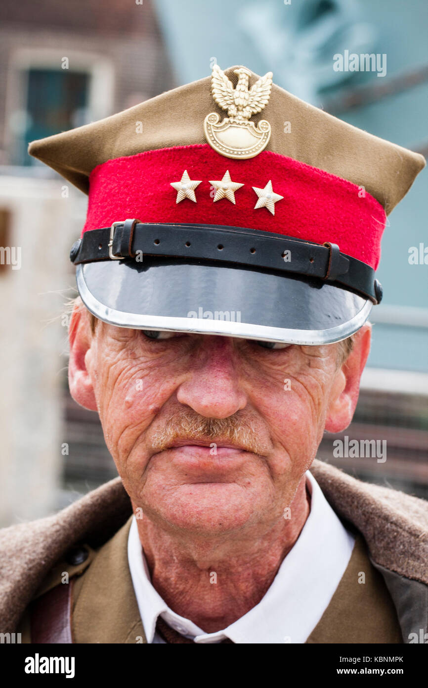 England, Chatham. Elderly re-enactor 