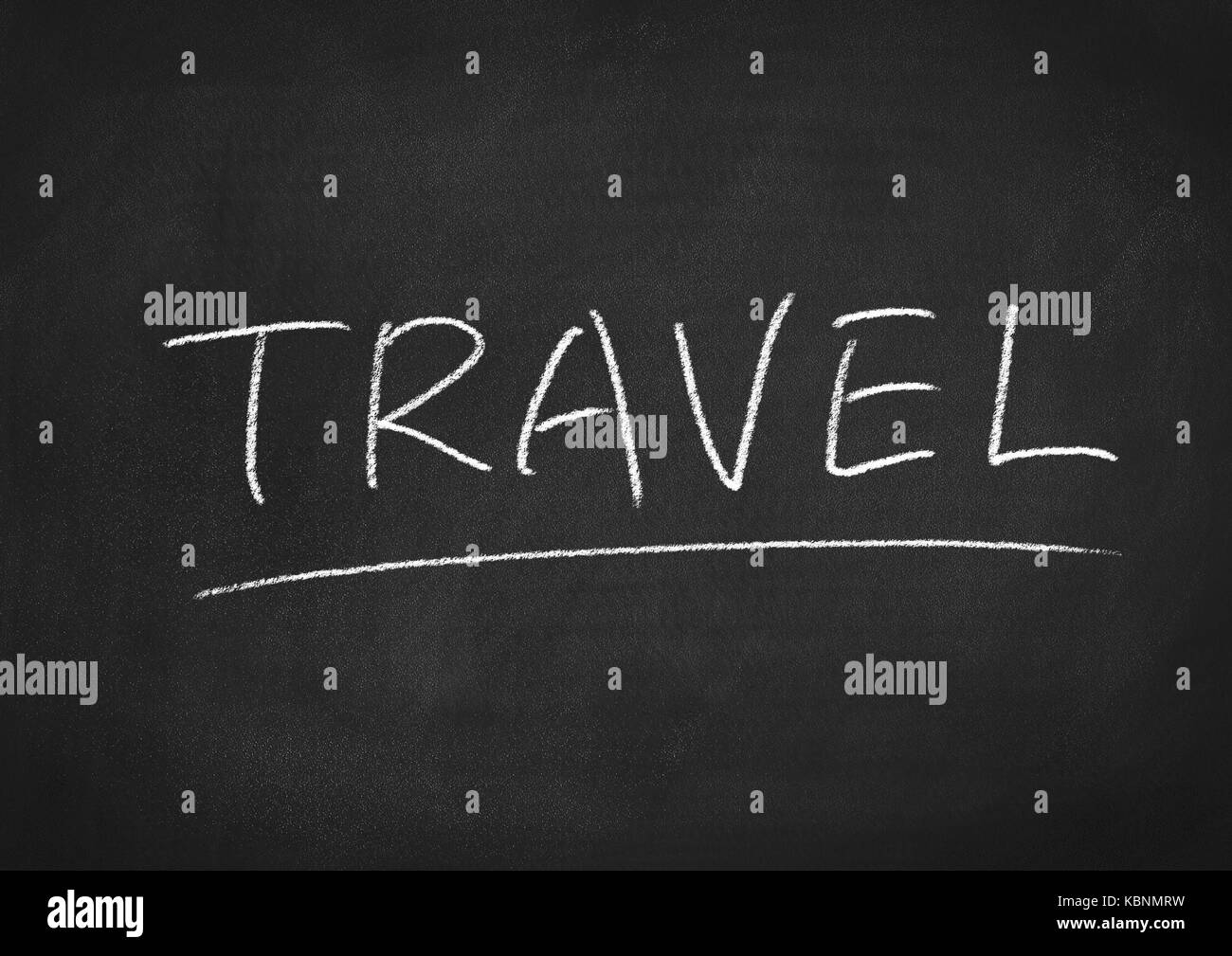 travel concept word on a chalkboard background Stock Photo - Alamy