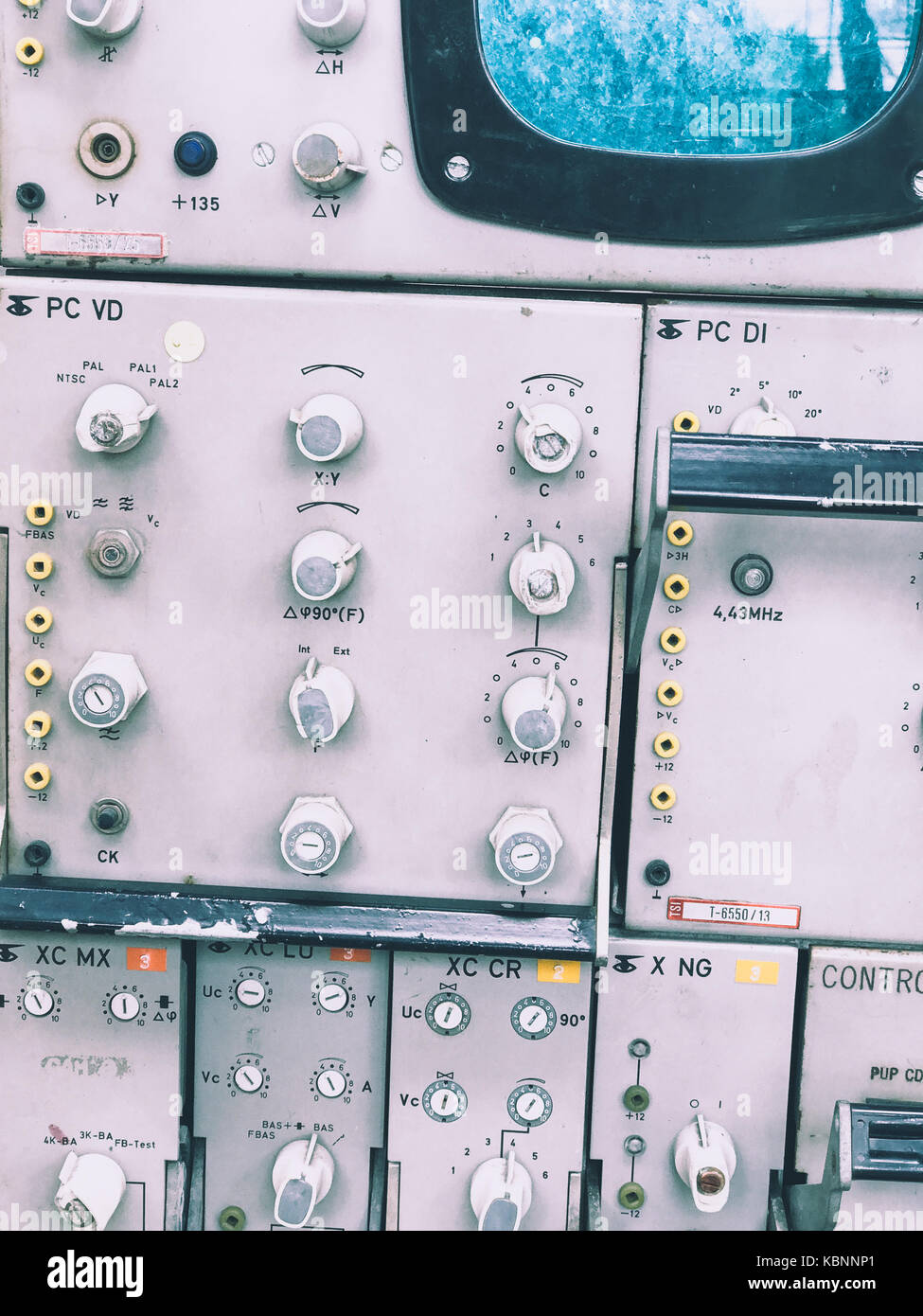 Part of old analog electronic equipment Stock Photo Alamy