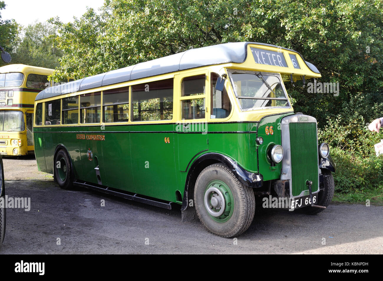 Preserved Exeter Corporation Leyland Tiger TS8 EFJ 666 is seen at the ...