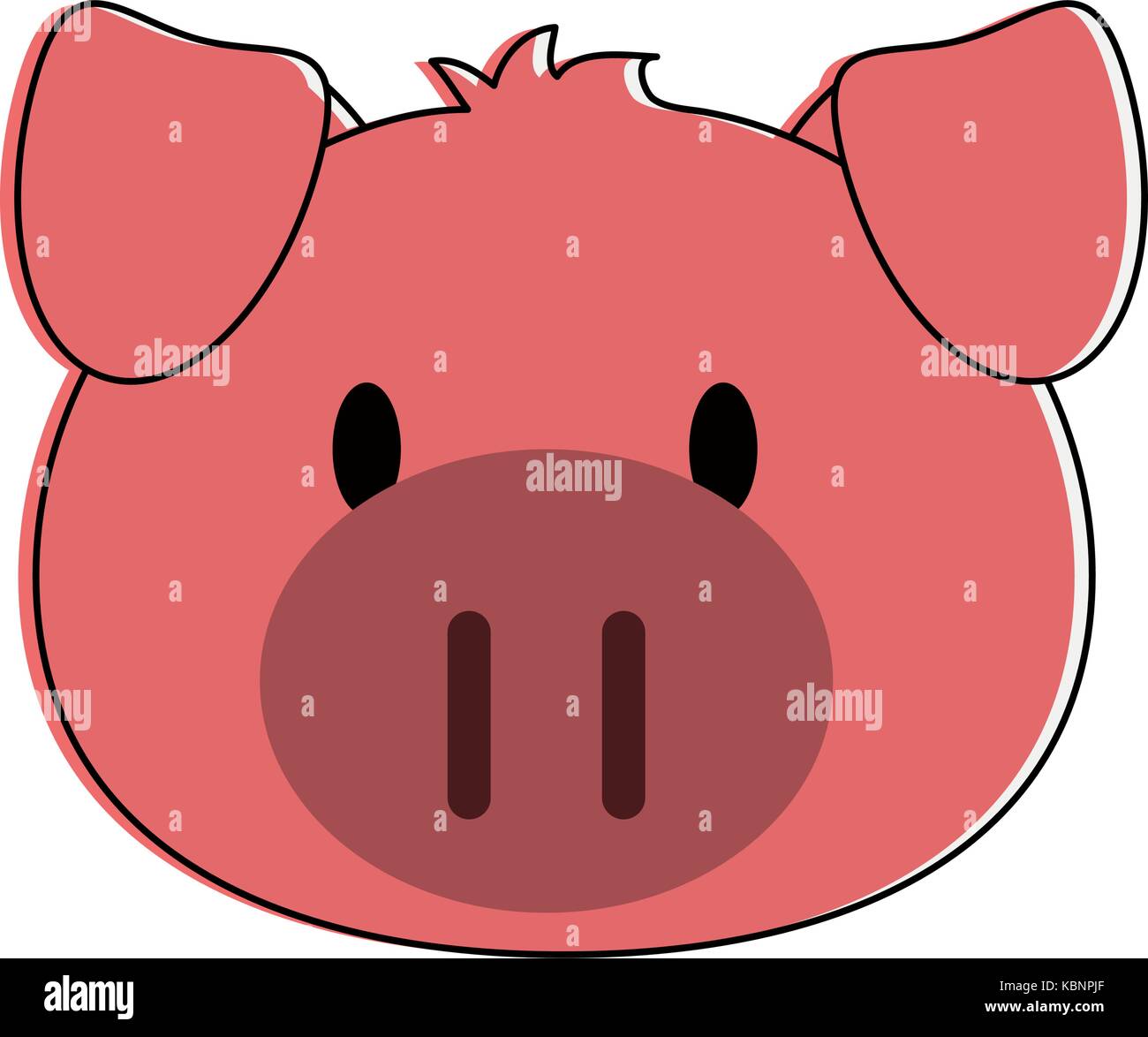 pig animal face cartoon icon image Stock Vector Image & Art - Alamy
