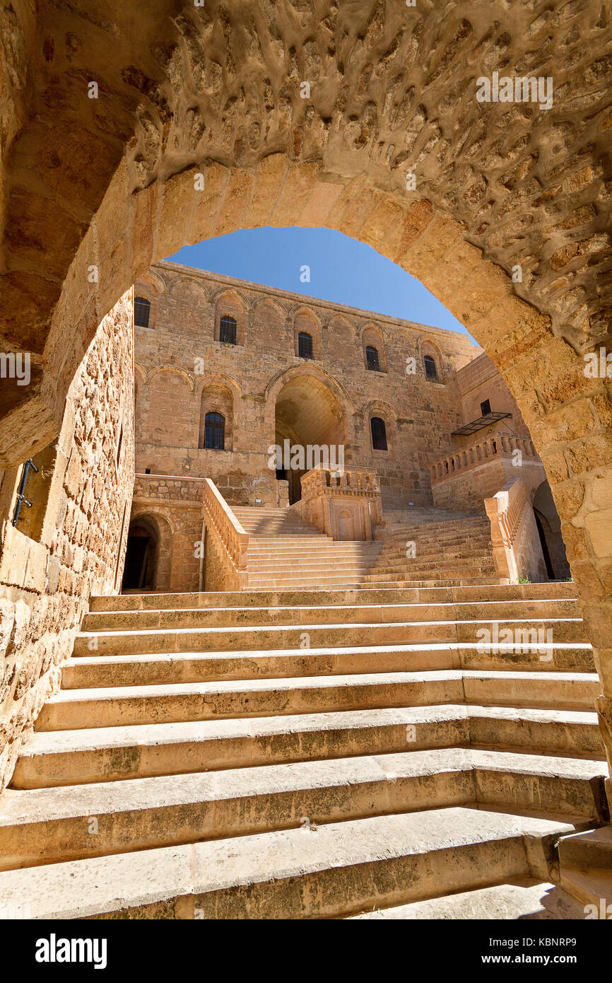 Dayrul Zafaran Syran Orthodox monastery complex in Mardin, Turkey. Stock Photo