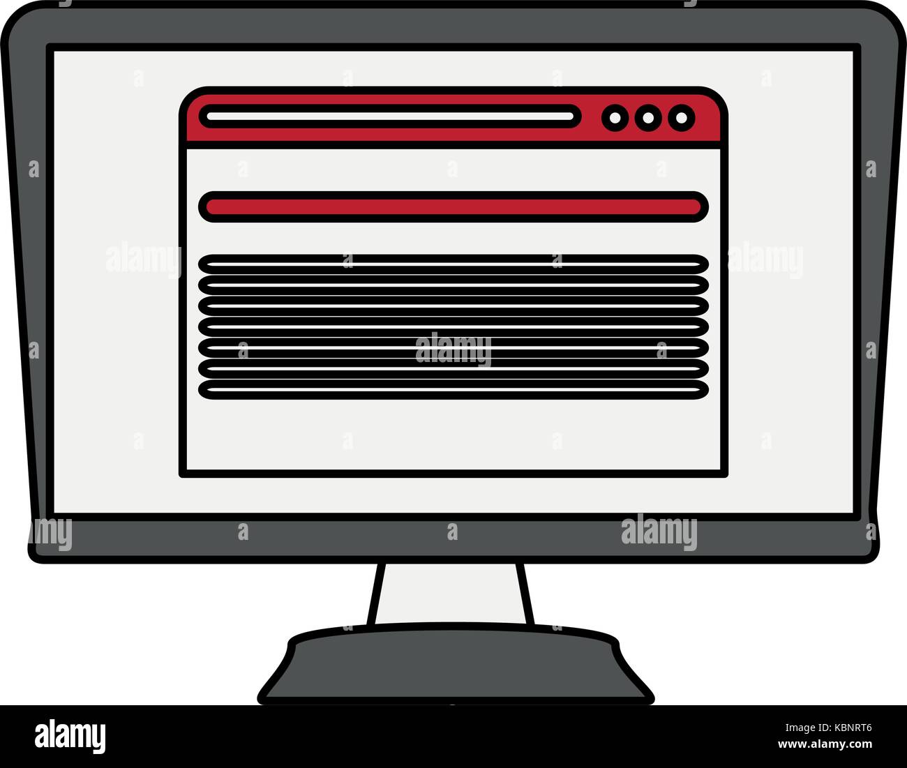 computer with blank screen icon image Stock Vector Image & Art - Alamy