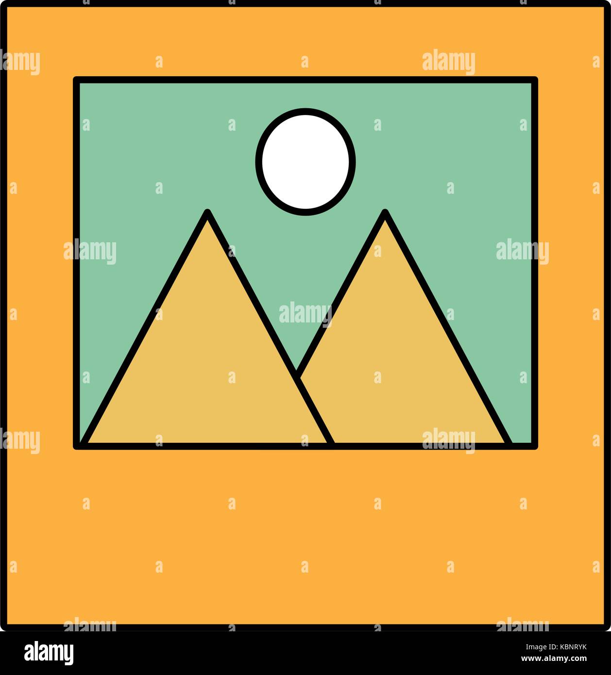 photographs with mountains and sun icon image Stock Vector Image & Art ...
