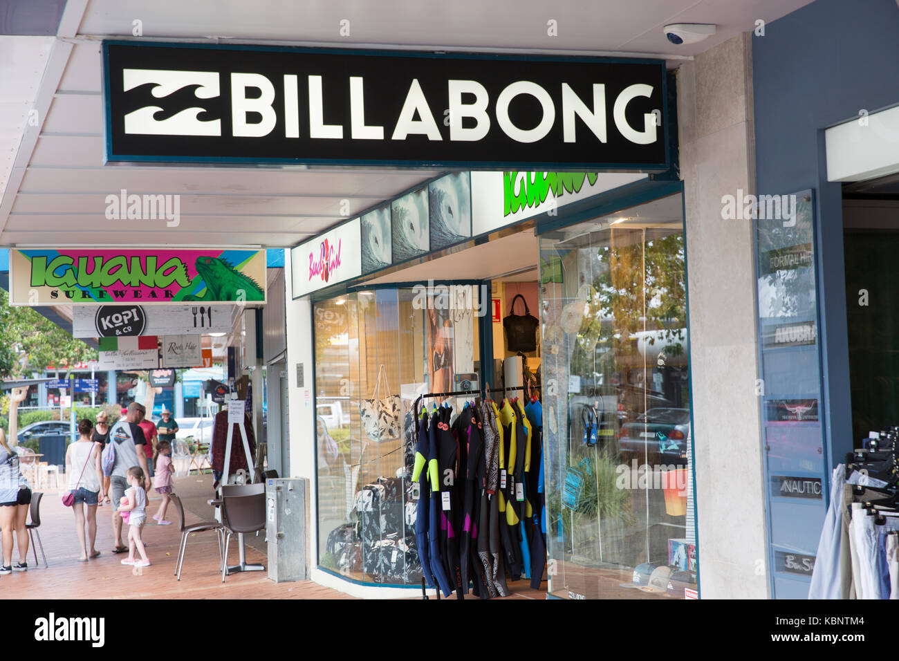 Billabong surfwear store shop in Forster town centre, new south  wales,Australia Stock Photo - Alamy