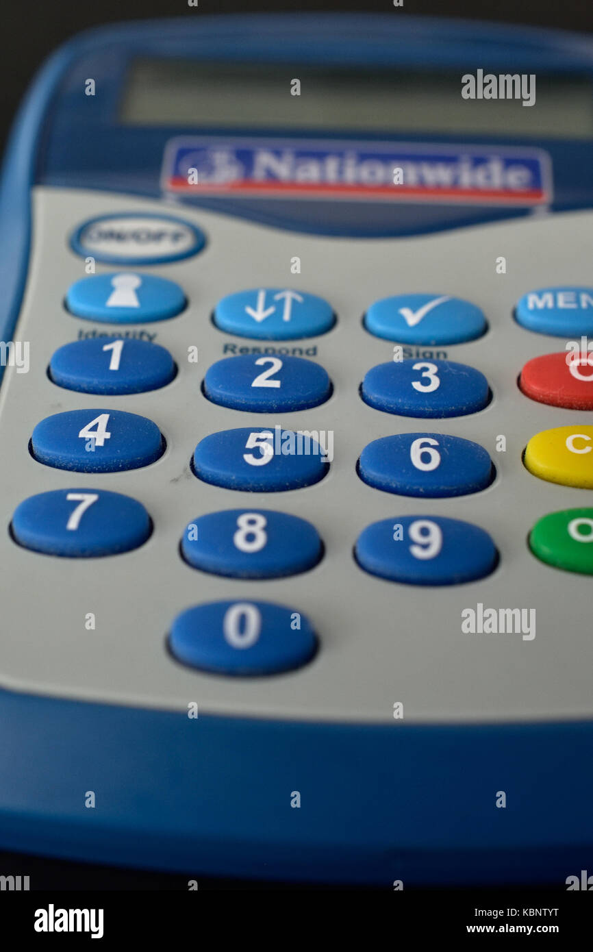 Nationwide chip and pin security card reader Stock Photo Alamy