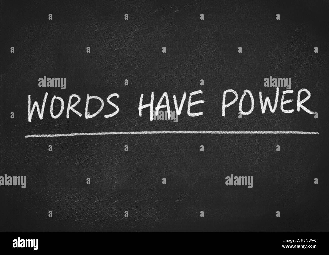 words have power Stock Photo