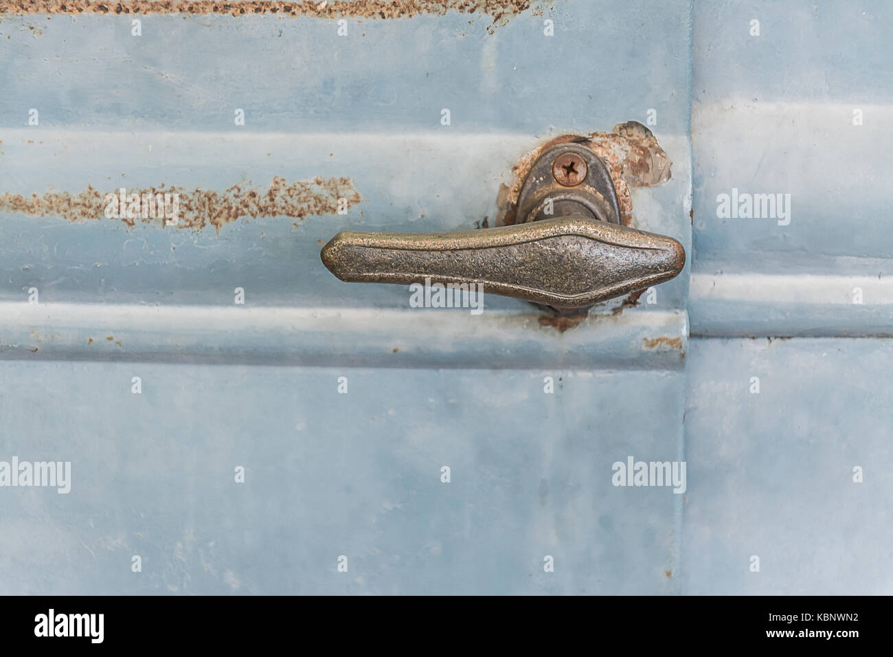 Car door handle, vintage car Stock Photo Alamy