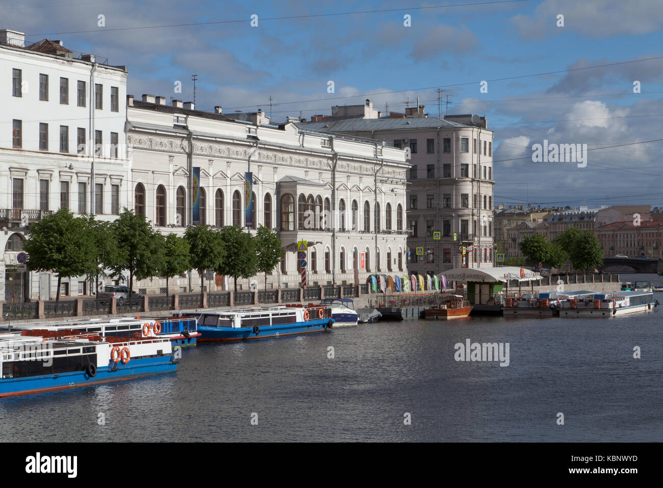 The Faberge Museum and Fontanka River Embankment, Saint Petersburg, Russia. Stock Photo