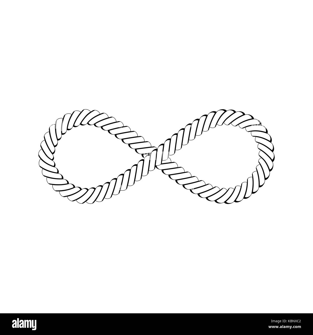 Vector illustration nautical rope knots decorative vintage element