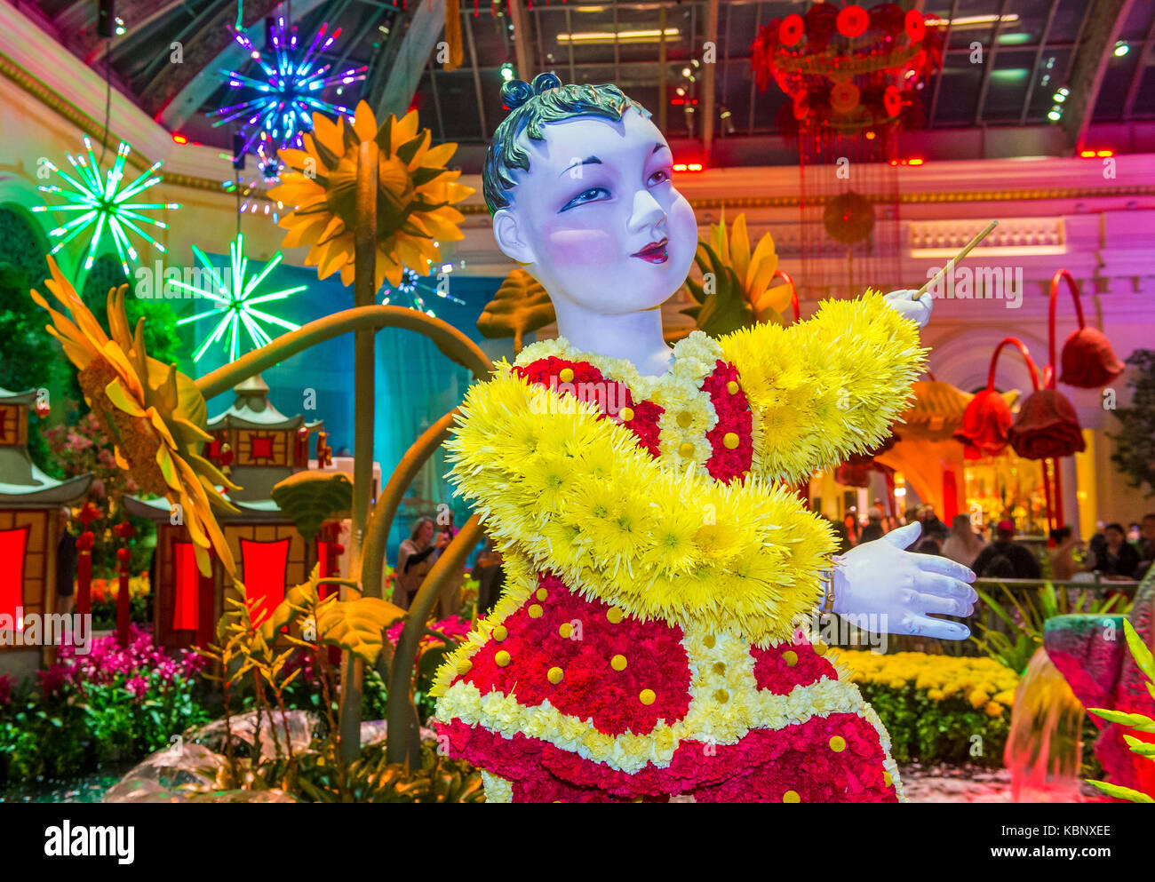 Chinese New year in Bellagio Hotel Conservatory & Botanical Gardens