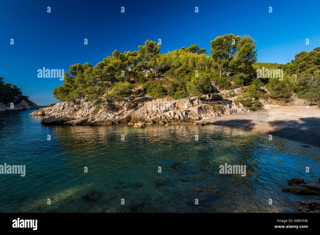 Calanques de Port-Pin, National Park, Cassis, Provence-Alpes-Cote d'Azur, France Stock Photo