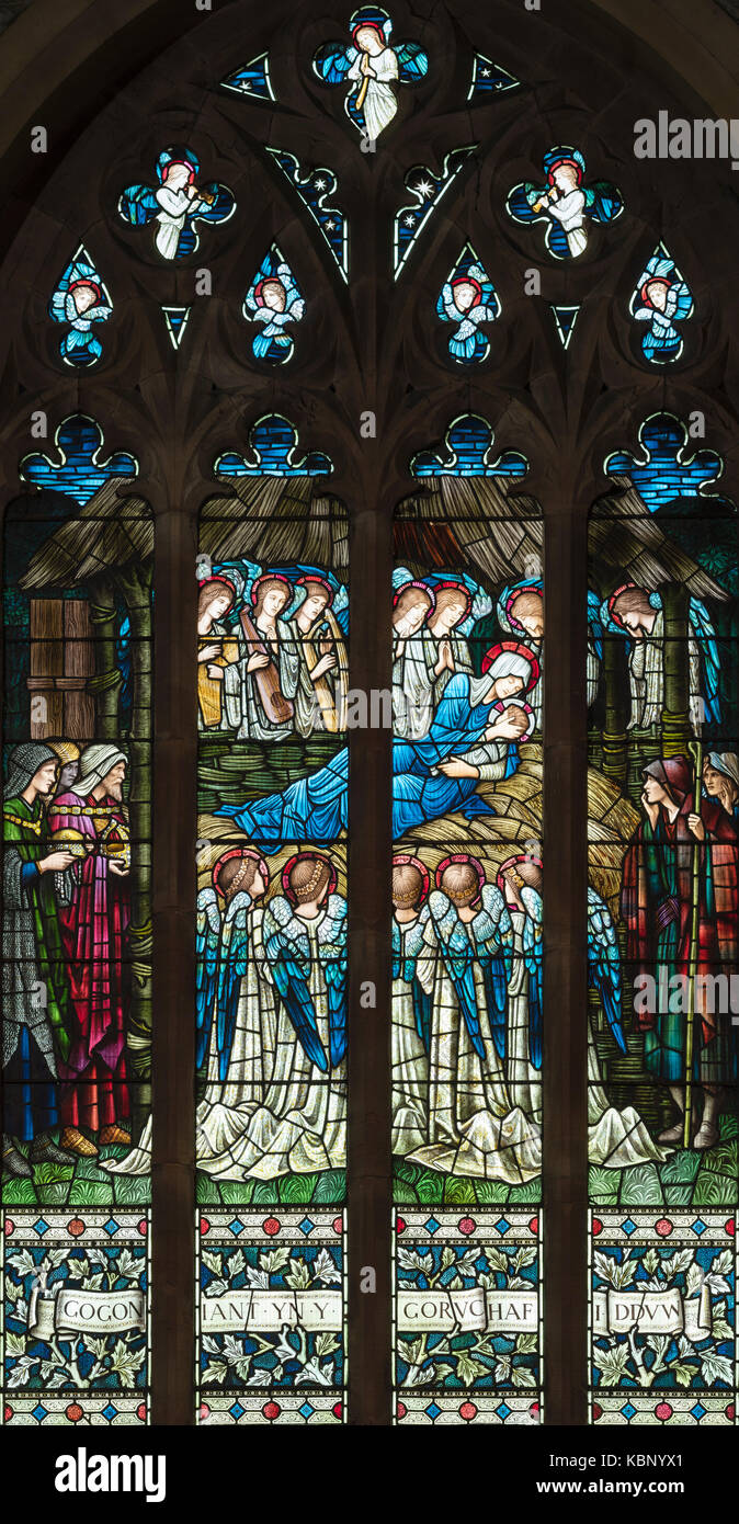 The Nativity of Jesus, Church of St. Elli, Llanelli, United Kingdom Stock Photo