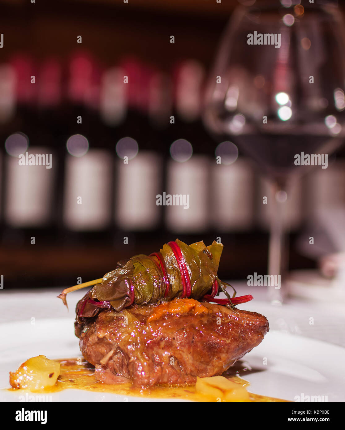 Veal calf in gremolada sauce Stock Photo Alamy