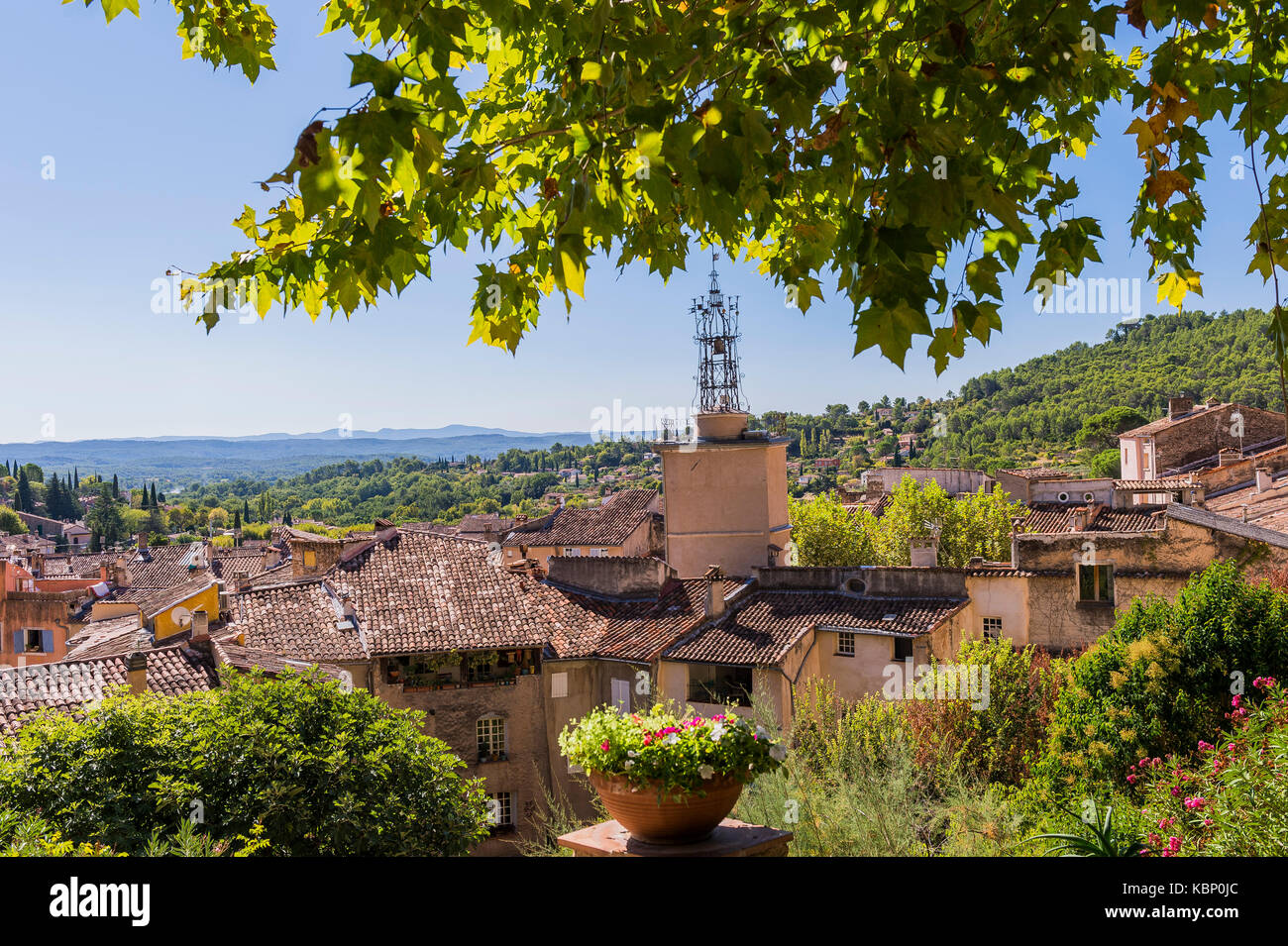 Village Cotignac Provence Verte / Provence Alpes Cote D'Azur, Var France (83), Stock Photo