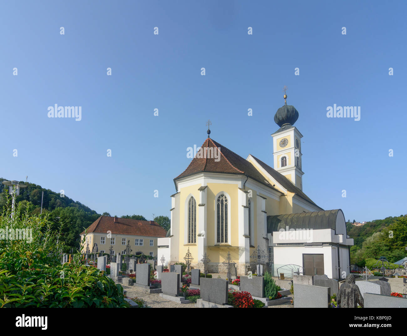 church, Wernstein am Inn, Innviertel, Oberösterreich, Upper Austria, Austria Stock Photo