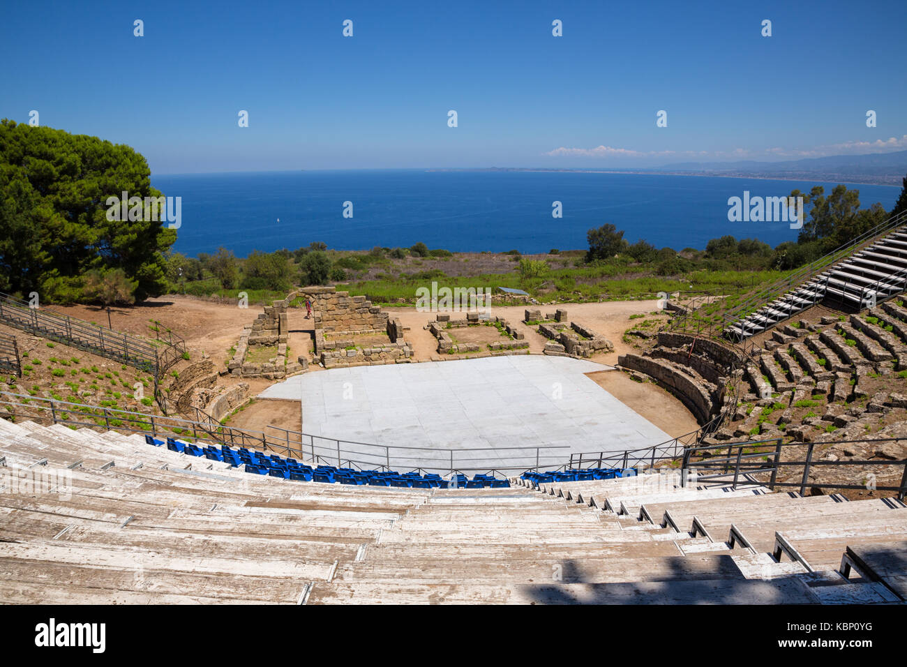 Tindari, the ancient greek polis founded in 396 BC by Dionysius of Syracuse Stock Photo
